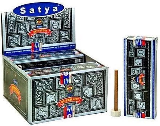 Satya Superhit Dhoop Stokjes - Wierook stokjes - 10 stokjes - Positiviteit!