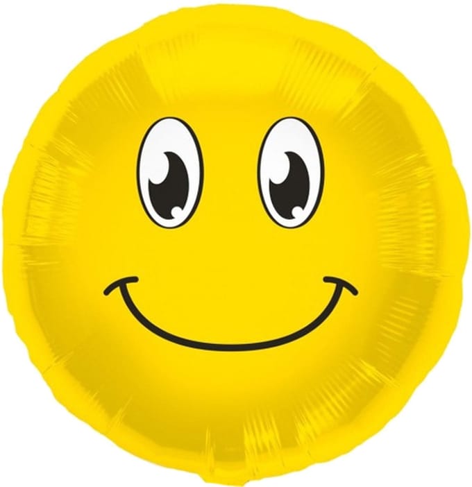 Folat - Folieballon Smiley Emoji 45 cm