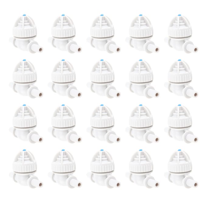 20 stuks Irrigatie Antidruppelklep Sterke Drukbestendigheid Dubbele Buitendiameter 6 mm Irrigatie white