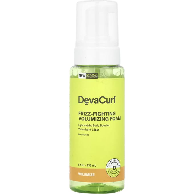 DevaCurl, Frizz Control Volume Enhancing Foam, 8 fl oz (236 ml) yellow