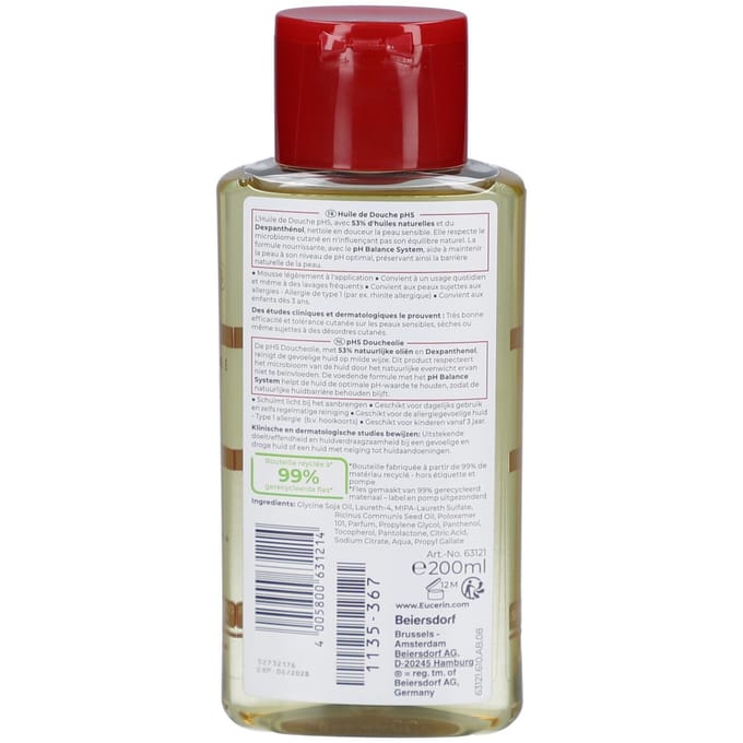 Eucerin PH5 Douche Olie Zeer Droge En Gevoelige Huid 200ml