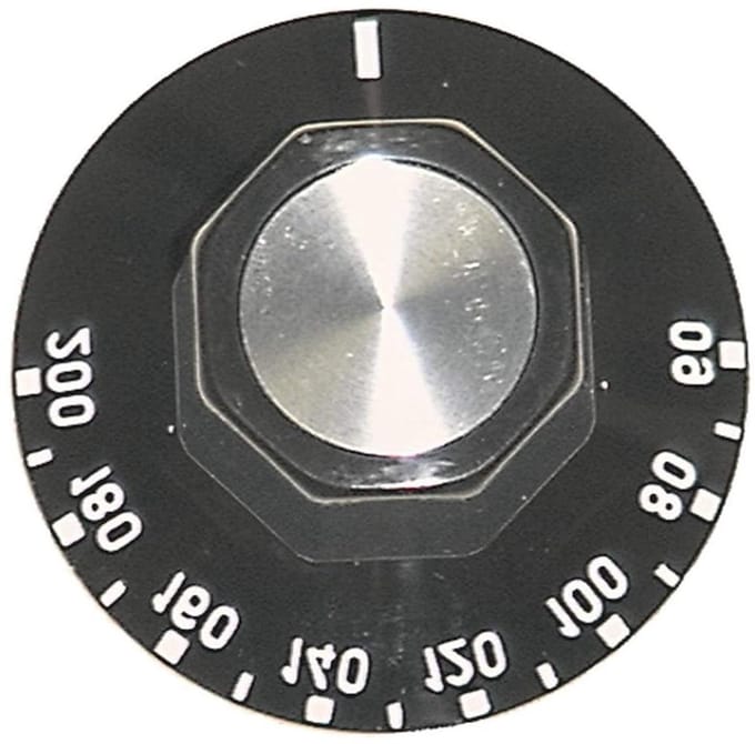 Thermostaat Knop - Vervangend onderdeel - Temperatuurregeling - Hoge temperatuur - 50mm diameter - Zwart