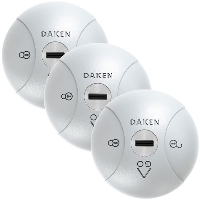 Daken - Bestelwagen slot - 3-Pack Saturn GO - Gelijksluitend - Grijs