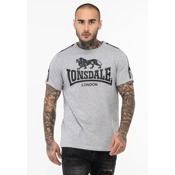 Lonsdale T-shirt Stour Grijs - Maat: L