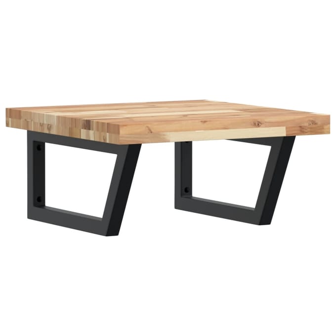 vidaXL - Badkamer - wandschap - staal - en - massief - acaciahout