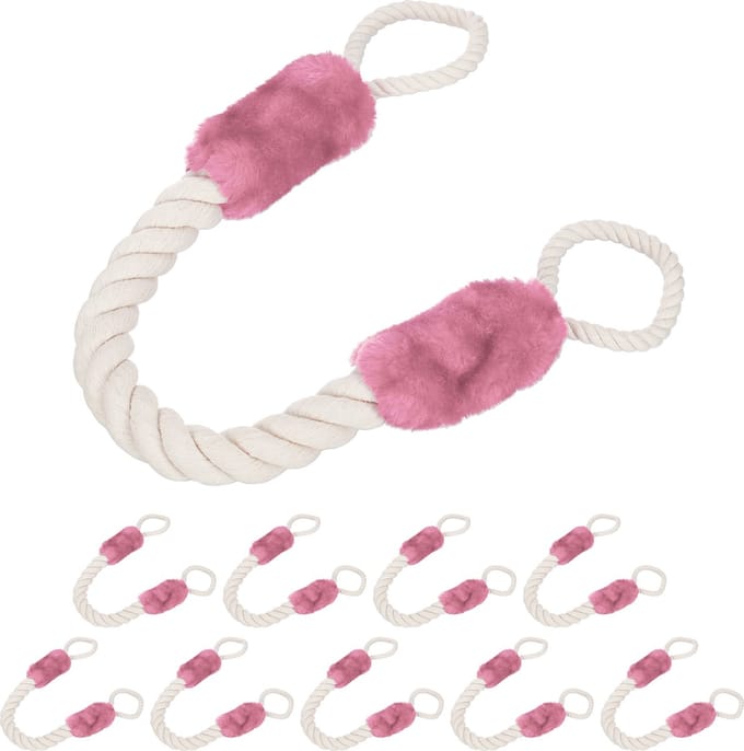 10x deurstopper touw - 60 cm - klink - vingerbescherming kind - deurvastzetter