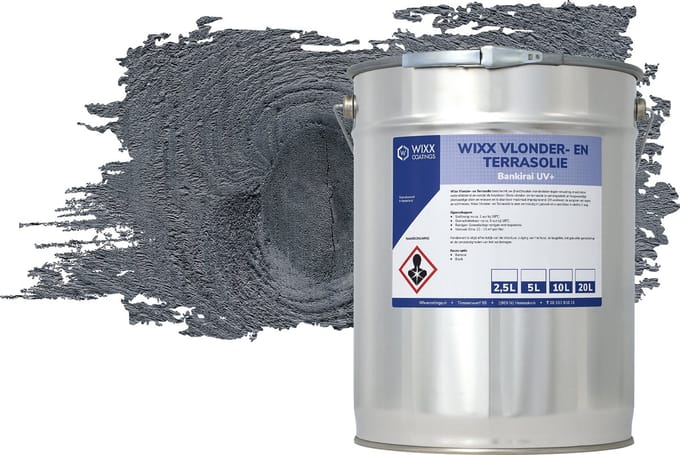 Wixx Vlonder en Terrasolie UV+ - 20L - Antraciet