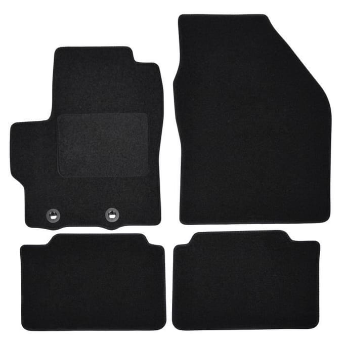 Vloermatten - Toyota - Yaris - Zwart velours - 4 stuks - Precieze pasvorm
