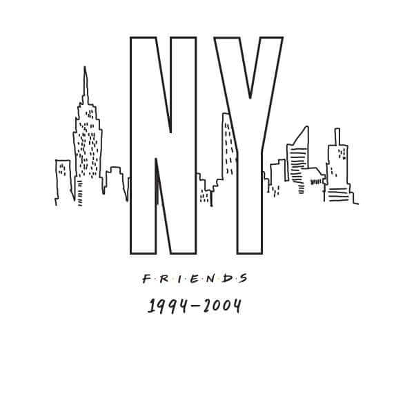 Friends NY Skyline trui - Wit - S