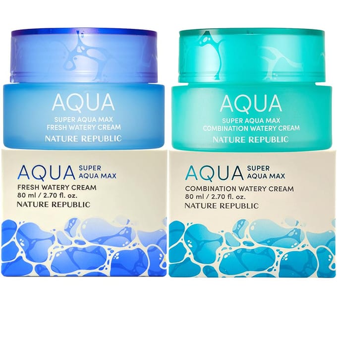 Nature Republic Super Aqua Max Crème Aqueuse Hydratante 80 ml (Peau sèche) 80ml red