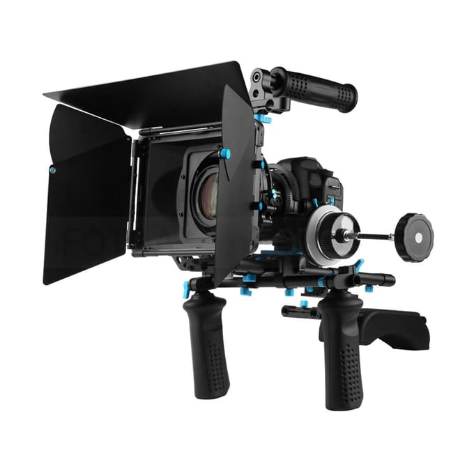 FOTGA DP3000 M3 Professionele Swing-Away Matte Box Camera Opname Follow Focus Zonnekap voor A7 BMPC black