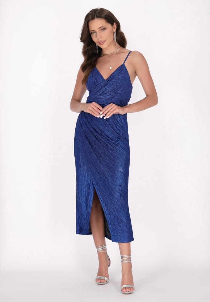 Faina Jurk Dames blauw