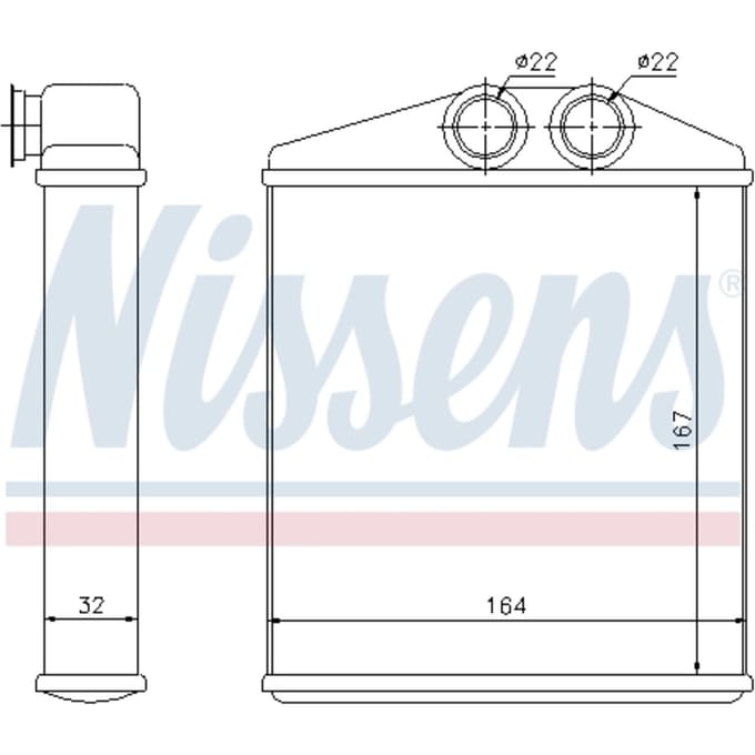 Warmtewisselaar, interieur verwarming NISSENS 72661