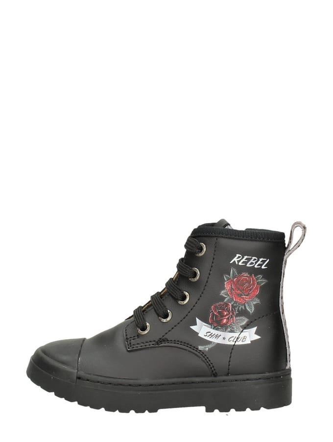 Enkelboots | Meisjes | Black Roses | Leer | Shoesme | Maat 24