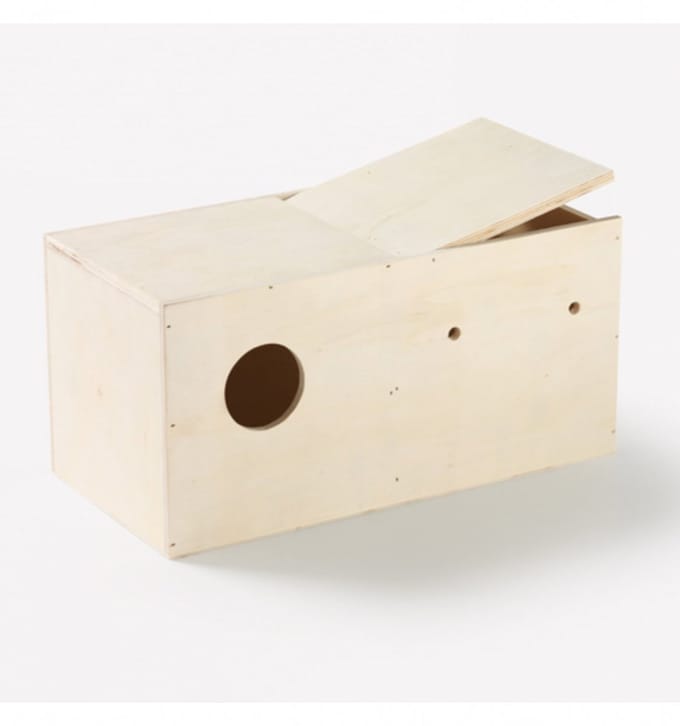 Agoporniden nestkast links 29.5x14.5x14.5 cm
