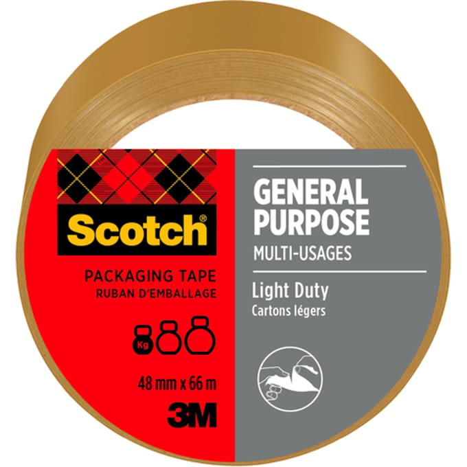 VERPAKKINGSTAPE 3M SCOTCH 48MMX66M STRONG BRUIN
