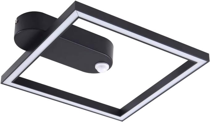 Moderne Zwarte LED Plafondlamp met Bewegingssensor voor Hal en Gang
