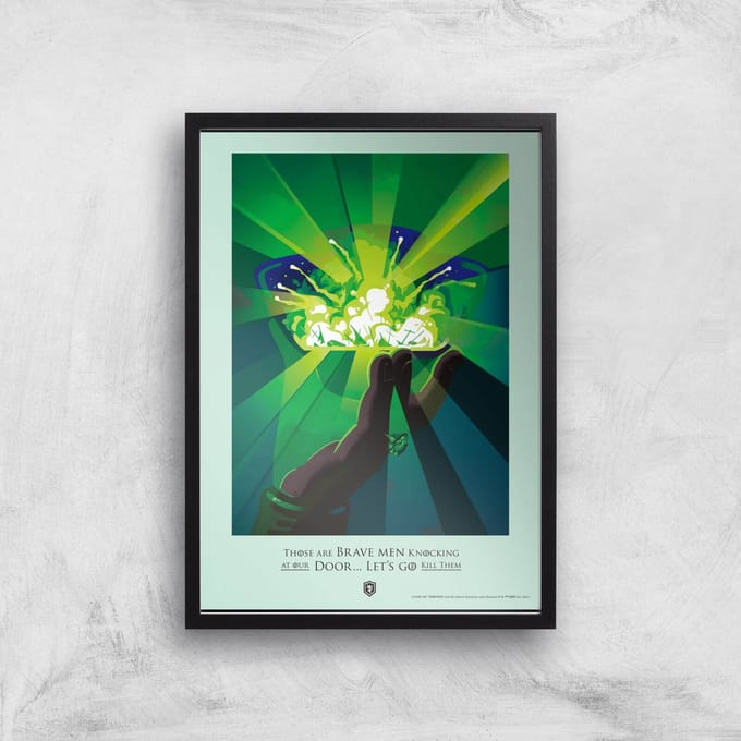 Game of Thrones Brave Men Giclee Art Print - A4 - Black Frame