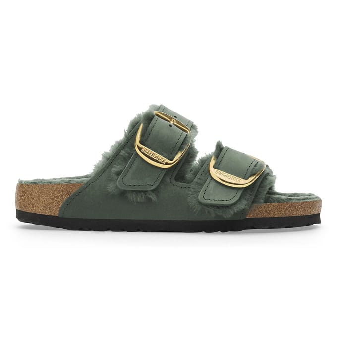 Dames muiltjes Birkenstock Arizona Big Buckle Shearling Oiled Leather
