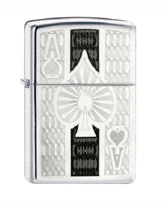 Zippo aansteker Ace - Urban Cowboy - Chrome high polished