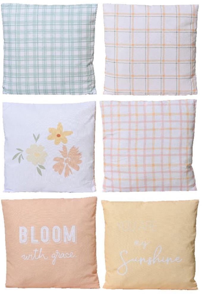 Decoris buitenkussen polyester 45x45cm kleurrijk voor kinderen.