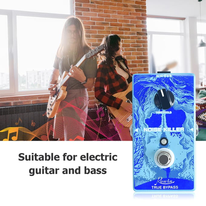 Rowin RE-03 Noise Killer Rowin RE-03 Noise Killer Effectpedaal True Bypass Noise Gate blauw