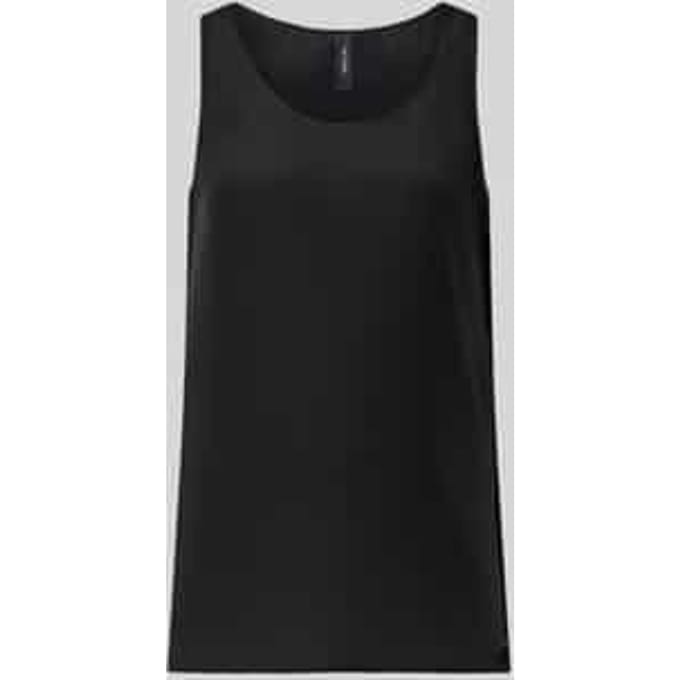 Blouseshirt met ronde hals en labeldetail