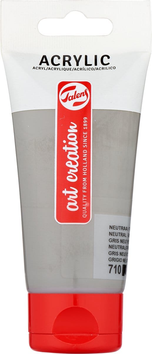 Acrylverf tac 710 neutraalgrijs tube 75ml | 3 stuks