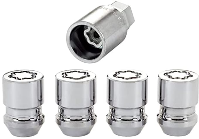 Slotmoerenset M12x1.25 - Konisch - 32.5mm Lengte en 21mm Kop