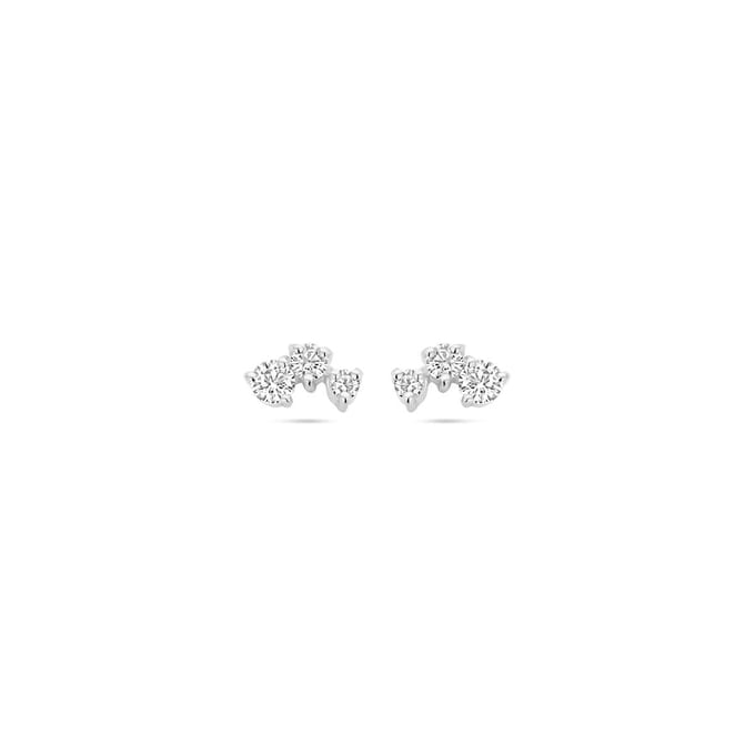 Zilver Gerhodineerd Oorknoppen Zirkonia 1338368