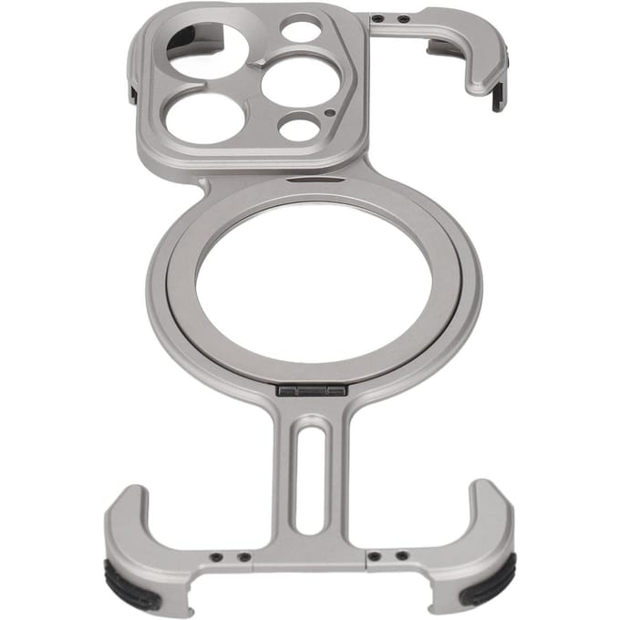 Telefoon Frameloze Hoes met Standaard Schokbestendig Magnetisch Ultra Dun 17mm Draad Beschermhoes voor IOS gray