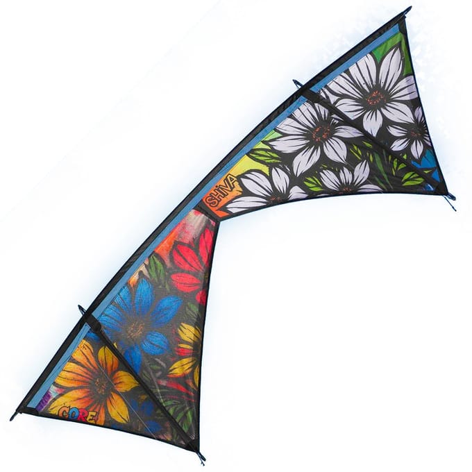 Stuntvlieger Spiderkites Shiva Core Graffiti 20036 Regenboog 228 x 78 cm