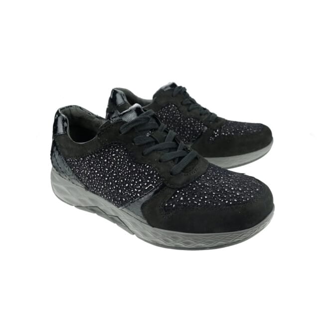 Gabor rollingsoft sensitive 56.998.47 - dames rollende wandelsneaker - Zwart - maat 37 (EU) 4 (UK)
