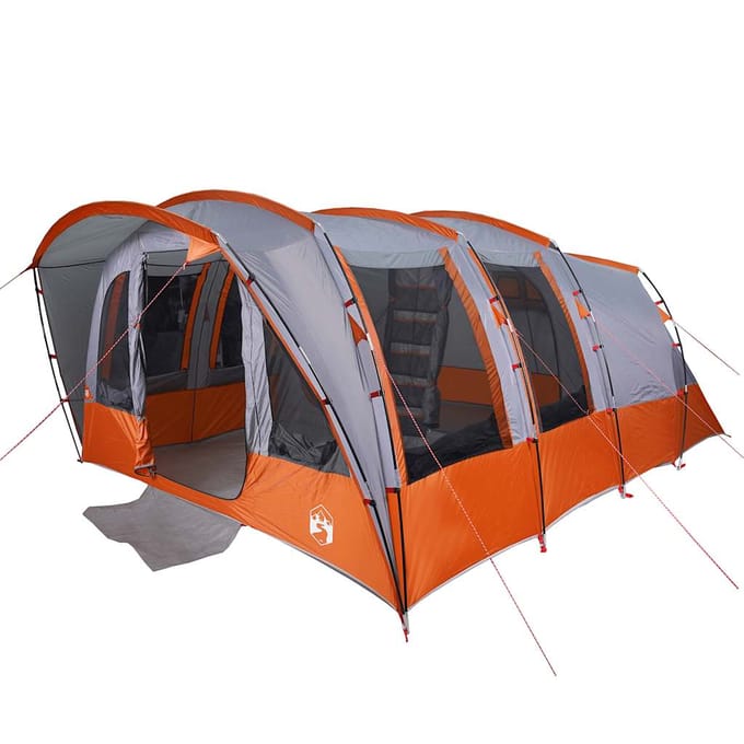 vidaXL - Tunneltent - 8-persoons - waterdicht - grijs
