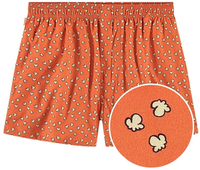 Pockies heren wijde boxershort popcorn oranje