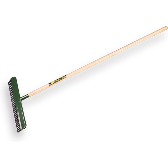 Rubberen hark 33 tands | gelakte essen steel | BULLDOG