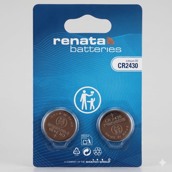 CR2430 Lithium Knoopcel Batterij 3V Blisterverpakking - 2 Stuks