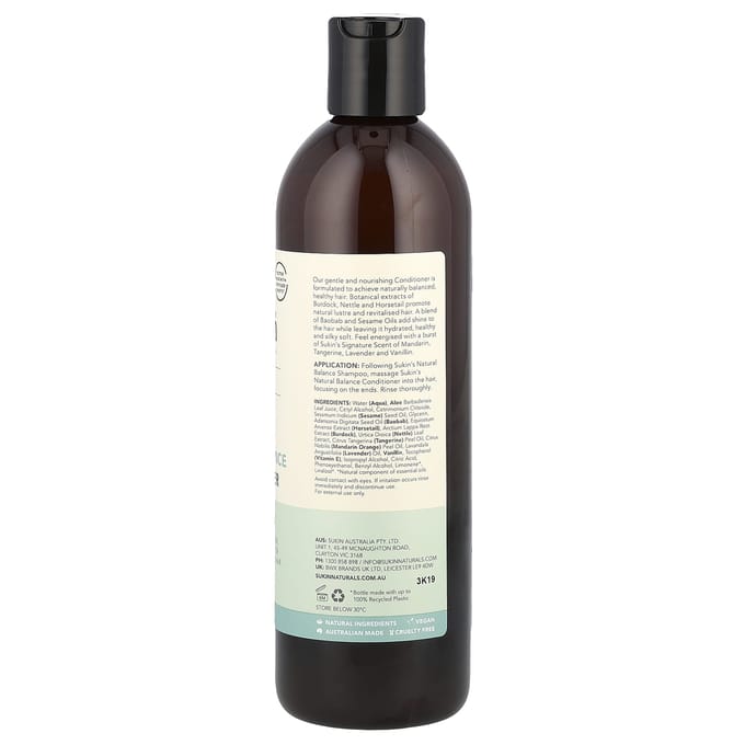 Sukin, Après-shampoing Équilibre Naturel, pour cheveux normaux, 16,9 fl oz (500ml) white