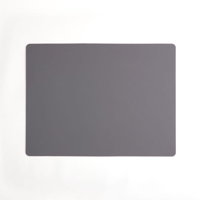 Vacavaliente Placemat & Coasters Rechthoek Placemat - Recycled Leer - 40x30 cm - Grijs