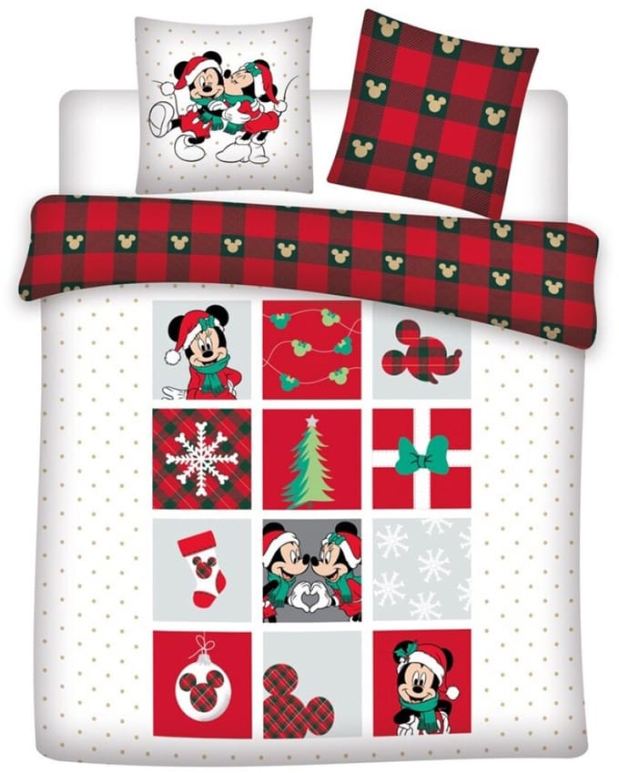 Mickey & Minnie Mouse Dekbedovertrek christmas- katoen