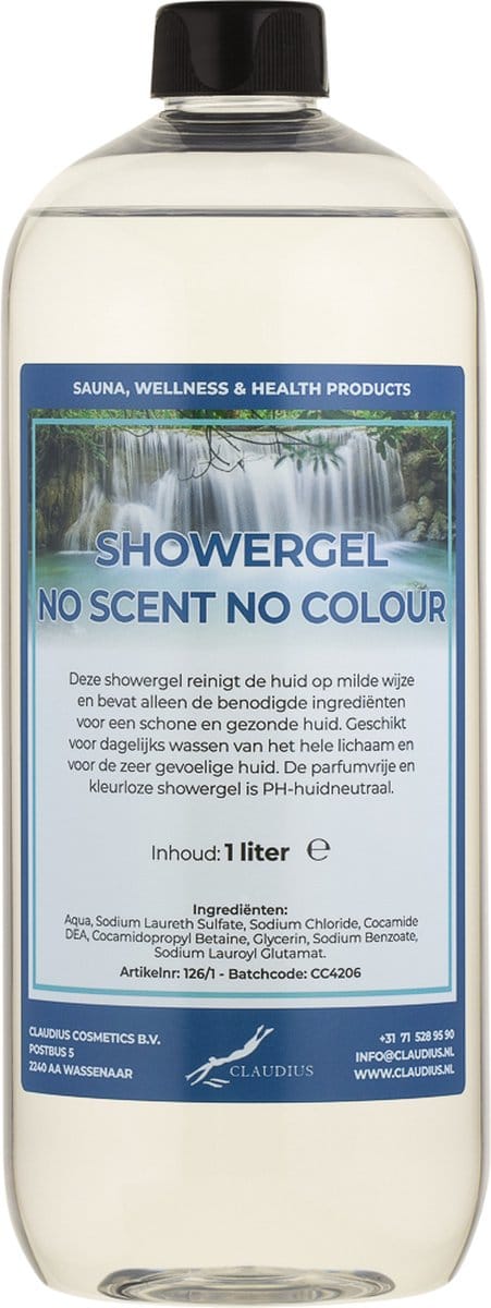 Douchegel No Scent, No Colour 1 liter - Showergel