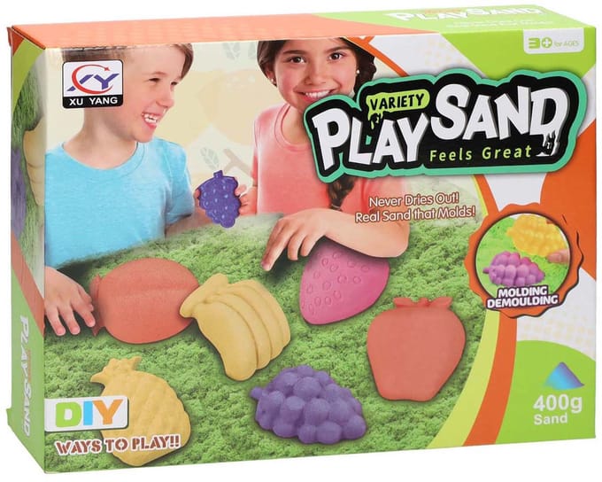 Lobbes speelzand fruit set - creatief speelgoed voor kinderen 400gr.