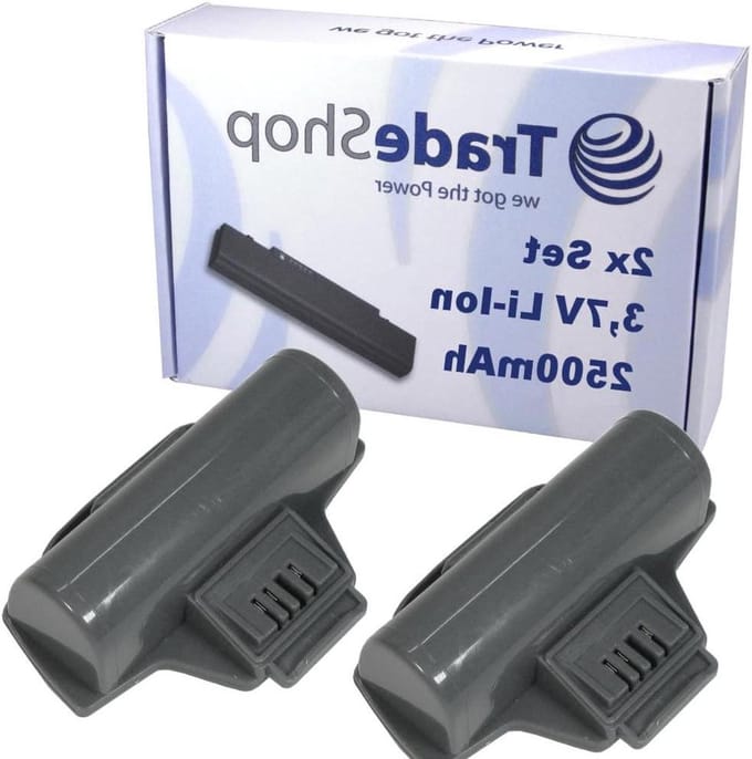 Accu Set - Reserve Batterij - Ramen Wassen - Hoge Capaciteit - 2x 2500 mAh - Grijs