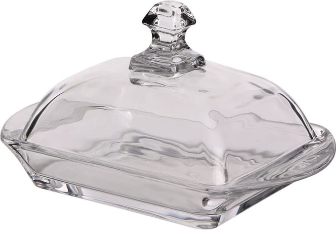Kookpro Botervloot van Glas met Deksel - 17x11cm - Transparant