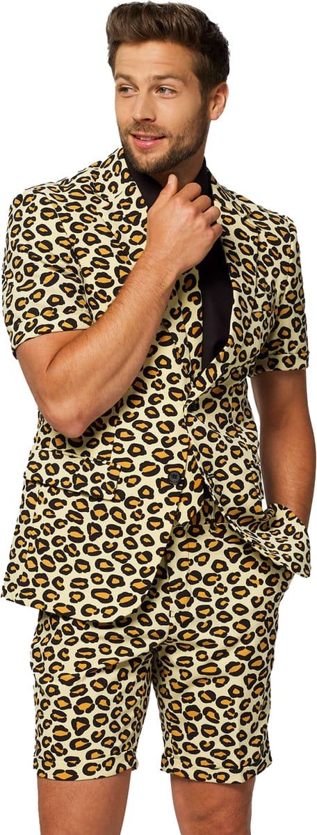 OppoSuits The Jag - Mannen Zomer Kostuum - Beige - Feest - Maat 46