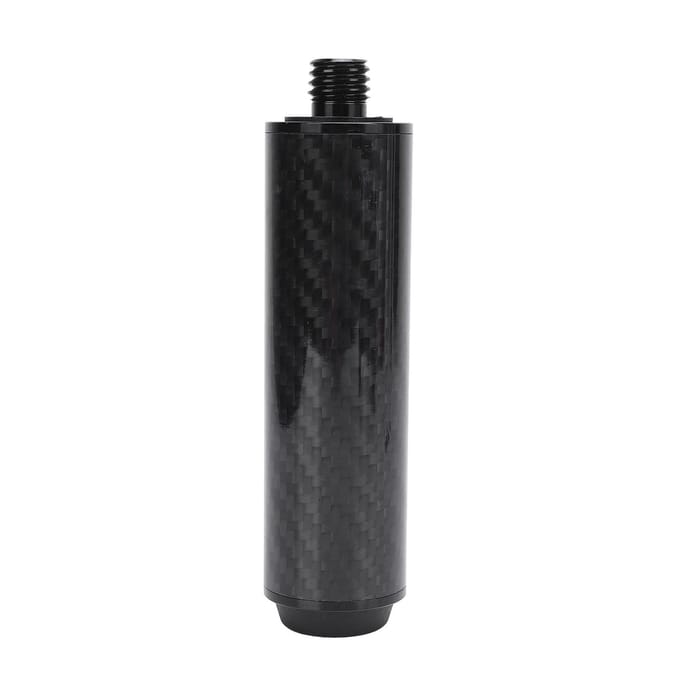Biljart Pool Keu Verlengstuk 4 Inch Koolstofvezel Pool Keu Verlengstok met Rubber Achterplug voor gray