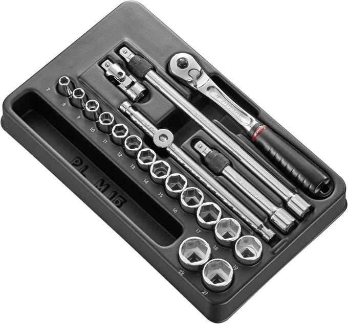 Dopsleutel Module - Gereedschap Set - Auto Reparatie - Met Vergrendeling - 3/8 Inch - Meerkleurig