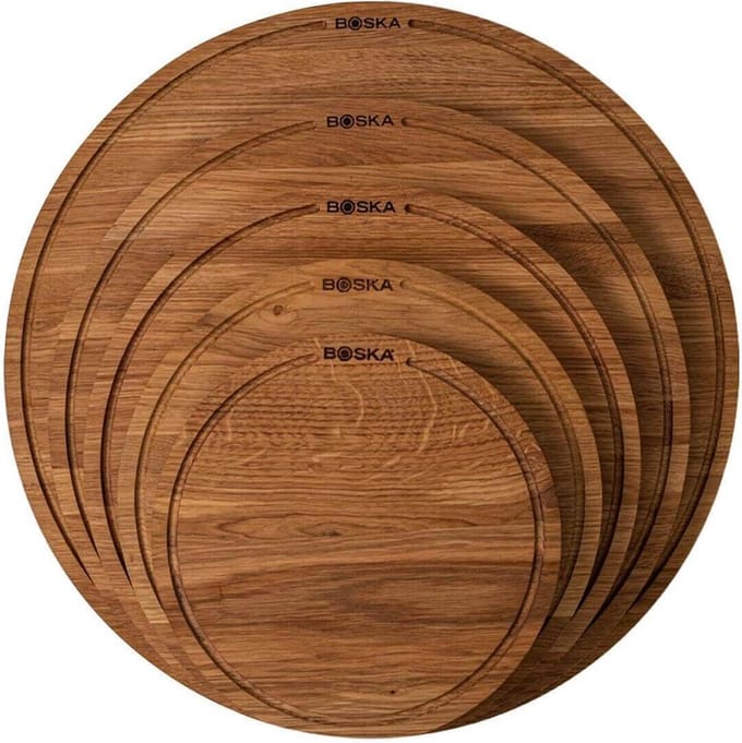 Boska Pizzaplank Friends M - BBQ Accessoires - Eikenhout - Handige opvanggeul - Ã˜ 29 cm