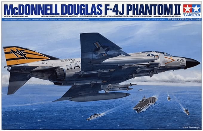 Tamiya Modelbouwpakket Militaire voertuigen - 60306 McDonnell Douglas F-4J Phantom II Plane Plastic - 1:32 - Modelbouw