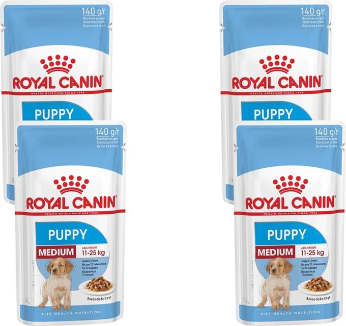 Royal Canin Shn Medium Puppy Pouch - Hondenvoer - 4 x 10 x 140 g